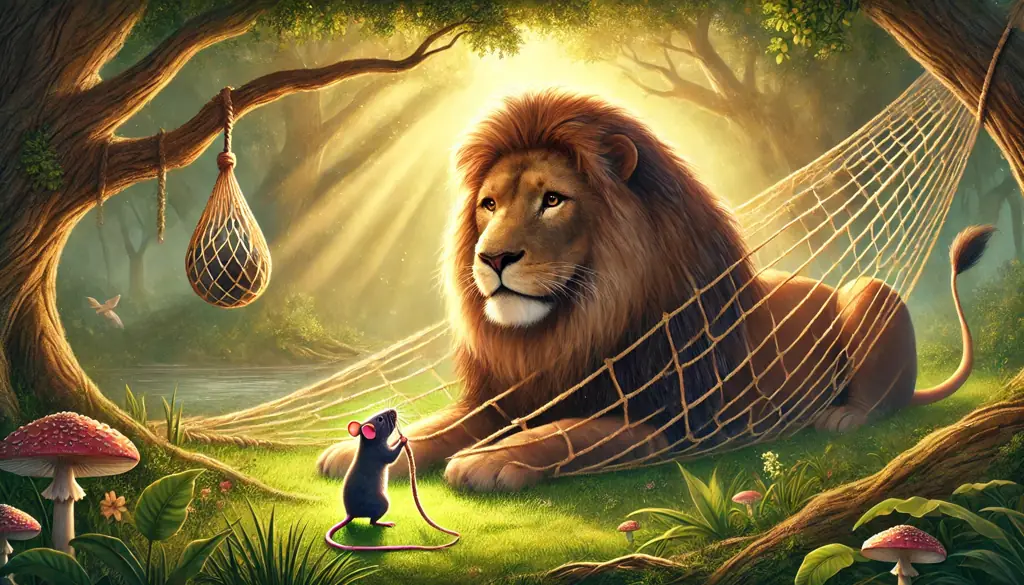 la moraleja del León y el Ratón