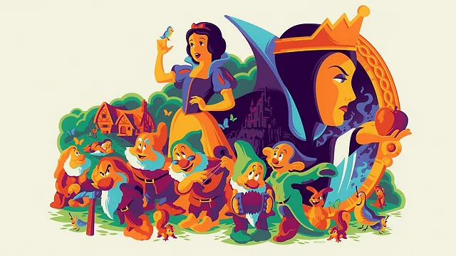 ¿Cuáles son los personajes principales del cuento de Blancanieves?